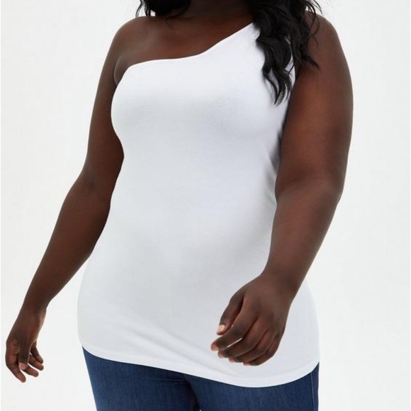 #270 NWT Torrid Foxy One Shoulder Tank - Picture 2 of 4